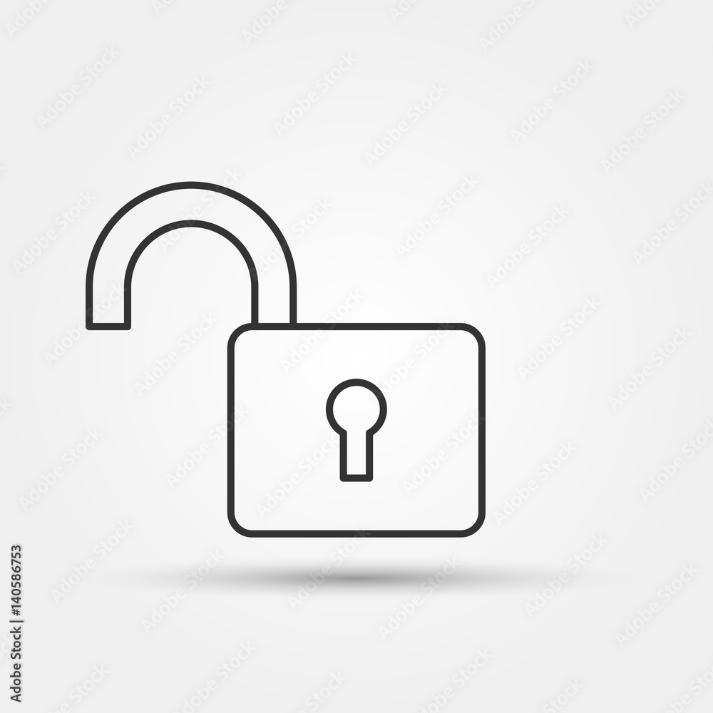 lock open - vector icon lock open - vector icon