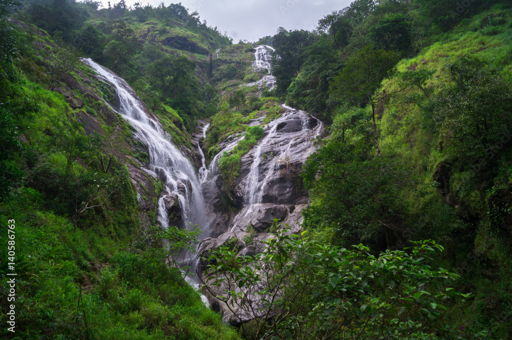 Amazing view of heart waterfalls. Thailand