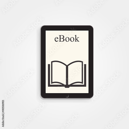 ebook reader kindle, vector