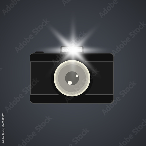 camera retro flash, photography vector