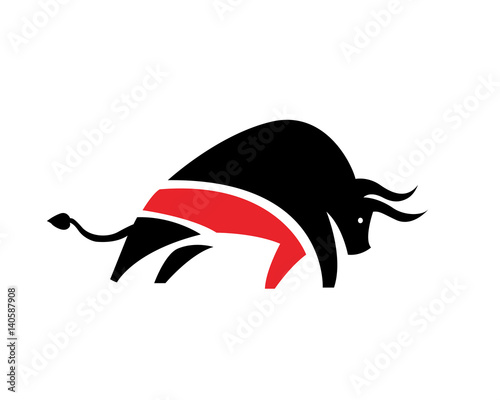 Modern Aggressive Bull Logo