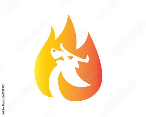 Modern Flaming Bull Logo