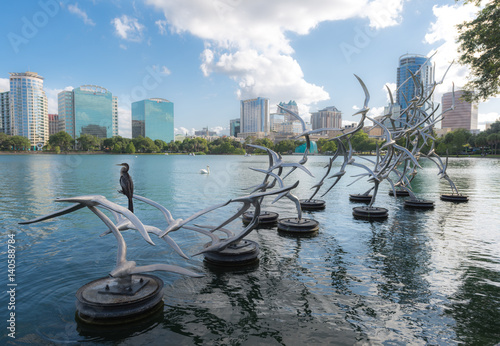 Lake Eola, Orlando - Bird sculptures  photo