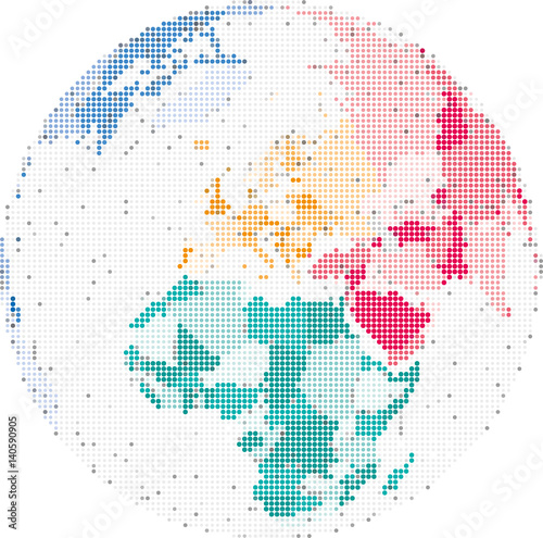 Map of Europe and Africa, Vector illustration