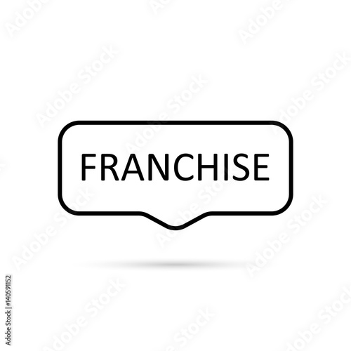Franchise icon. Flat vector illustration on white background.