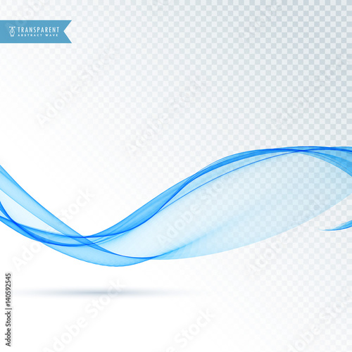 vector transparent blue wave background