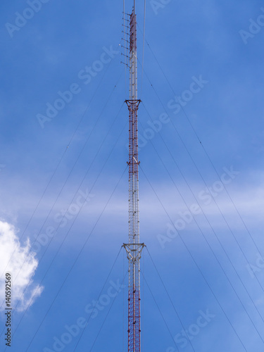 Telecommunication tower with antennas