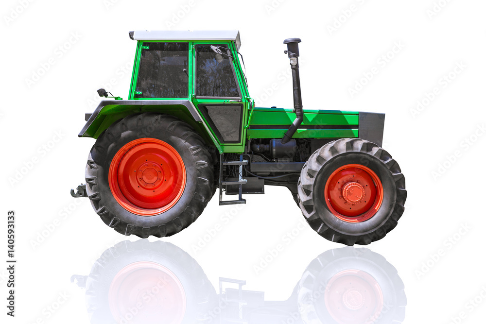 Obraz premium farm tractor truck isolated on white.