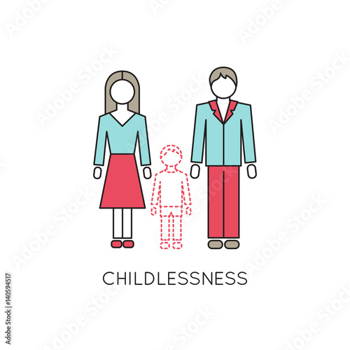 Childlessness line icon