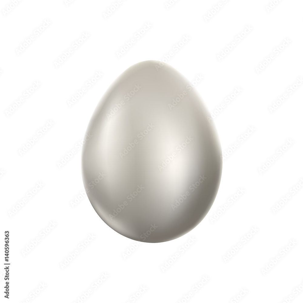 Silver easter egg isolated on white background. Silver easter egg isolated on white background.