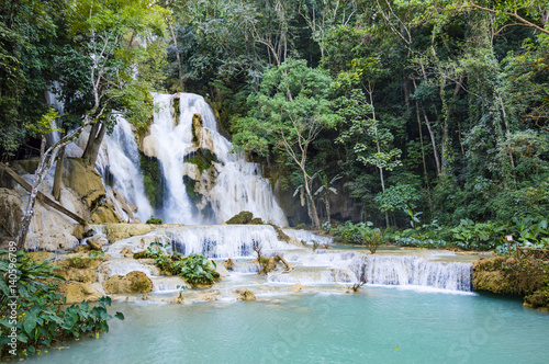 Fototapeta Naklejka Na Ścianę i Meble -  Kuang Si Waterfall near Luang Prabang, Laos