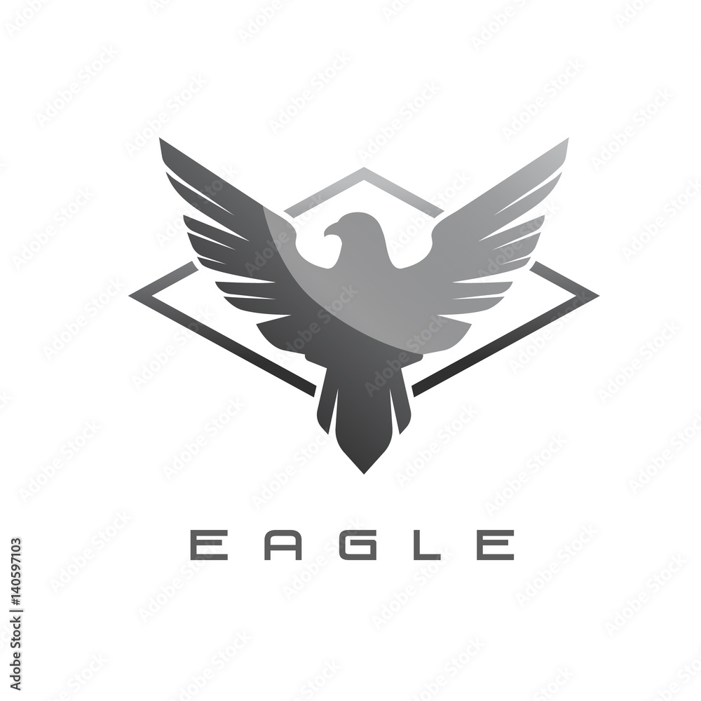 Obraz premium eagle emblem isolated on white background 