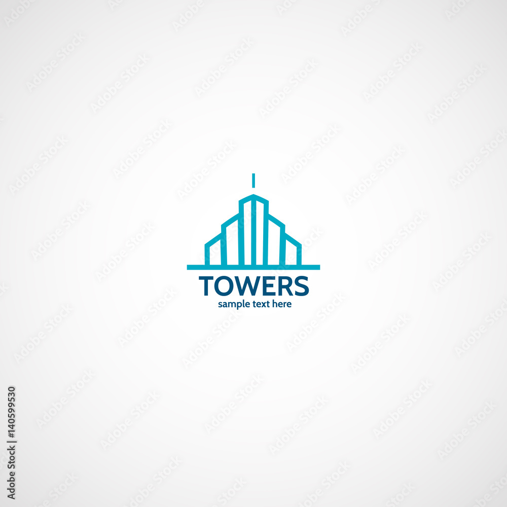 Naklejka premium Real Estate Towers logo.