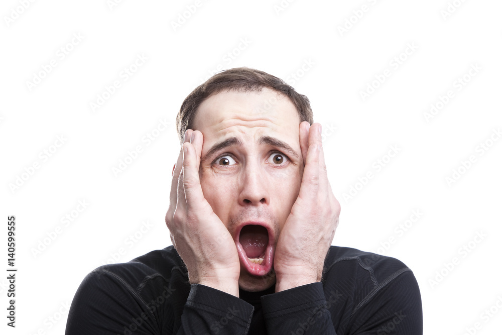 portrait of a surprised man portrait of a surprised man