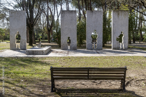 The monument to the victims of fascism in the Puccinelli park in Marina di Carrara, Tuscany, Italy photo