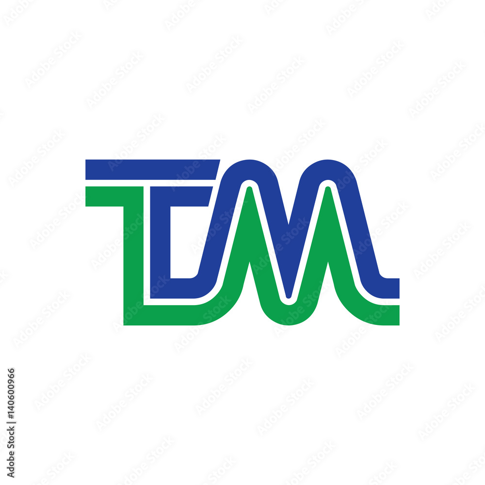 Initial Letter TM Linked Design Logo Initial Letter TM Linked Design Logo