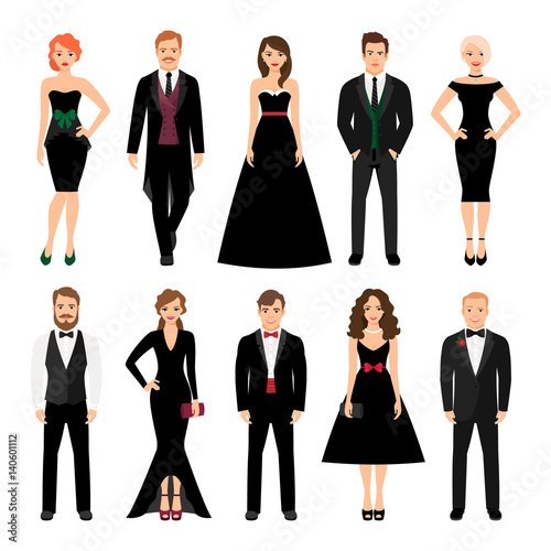 Elegant fashion people illustration