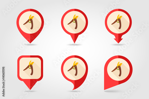 Secateurs, pruner, averruncator flat pin map icon Free Download Secateurs, pruner, averruncator flat pin map icon - GFXLoad