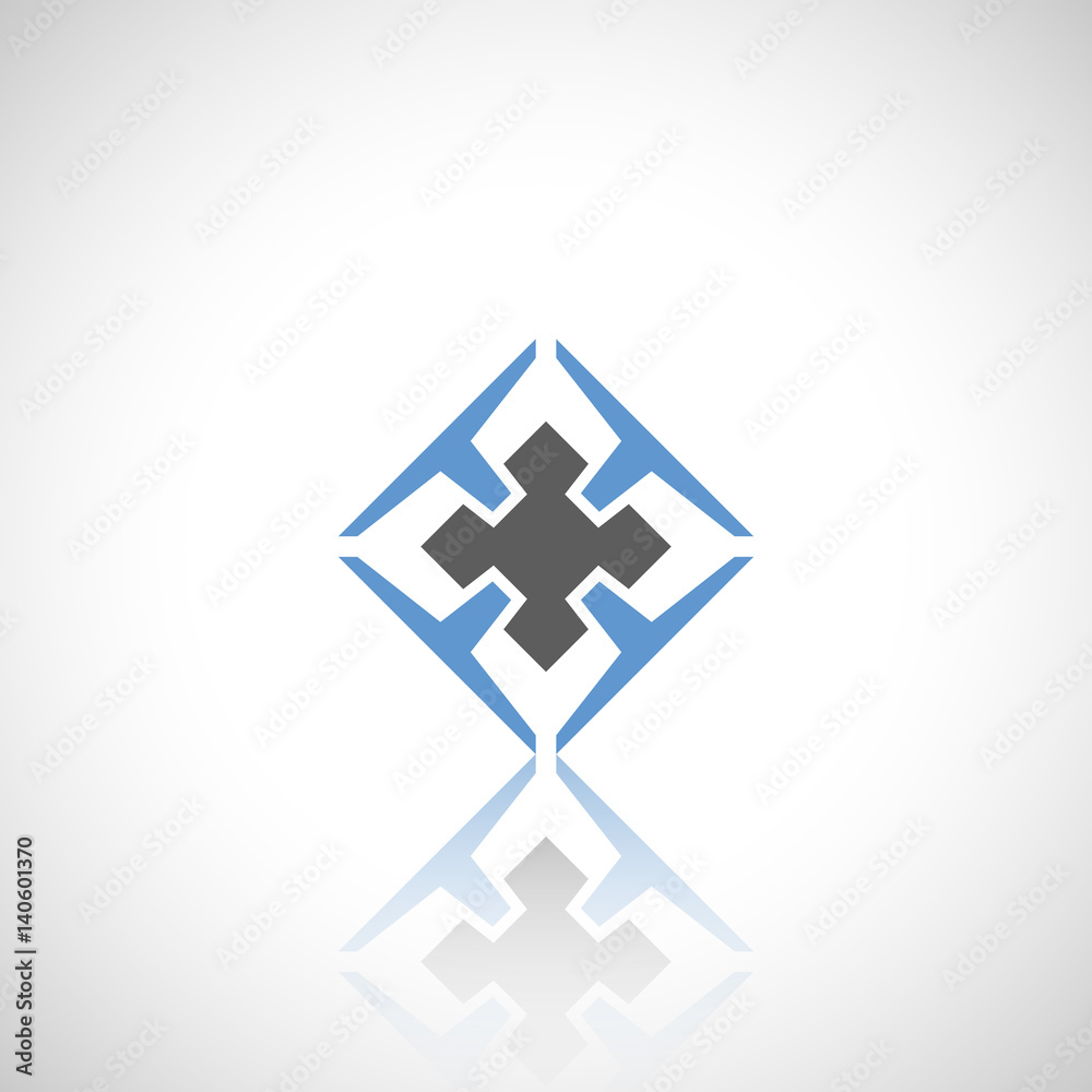 Abstract geometric symbol. Template emblem badge. Logo. Abstract geometric symbol. Template emblem badge. Logo.