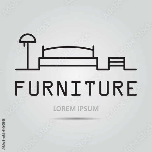 Vector icon with furniture
