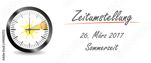 Zeitumstellung am 26. März 2017 - Banner