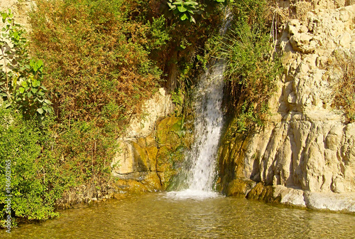 David's waterfall in Ein Gedi photo