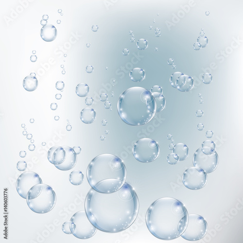  Vector background with bubbles