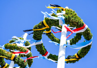 typical bavarian maypole