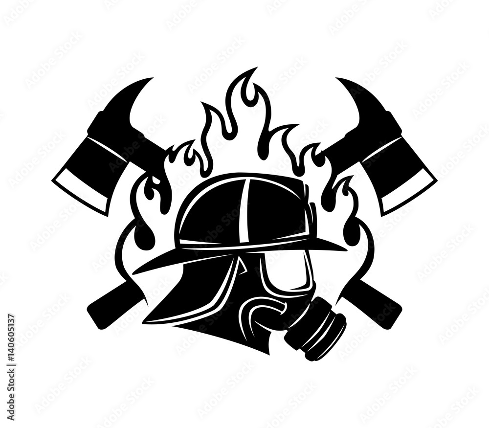 Fototapeta premium Firefighter sign.