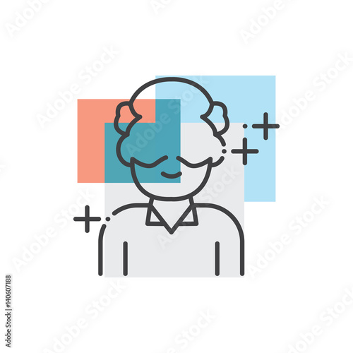 Man, human avatars icon 3 Color
