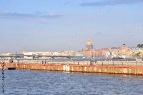 Old pier in center of St.Petersburg.