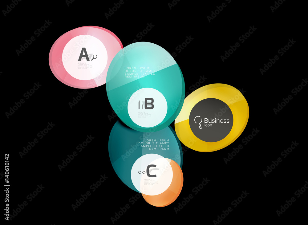 Geometrical abstract infographics banner template Geometrical abstract infographics banner template