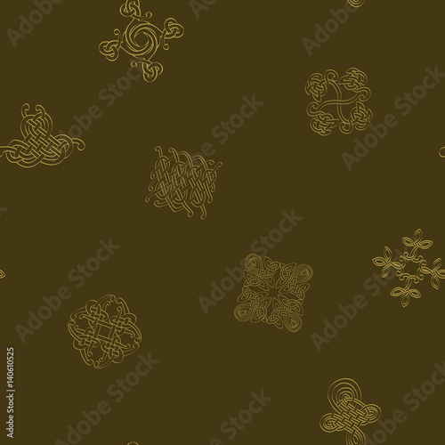 seamless pattern with Celtic art and ethnic ornaments for your design