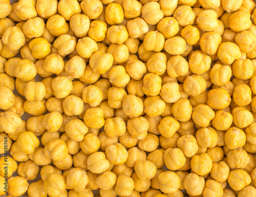 Roasted Crispy Chickpeas or Chana Snack Background Roasted Crispy Chickpeas or Chana Snack Background