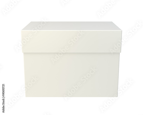 Package box on white background. 3d rendering © mirexon