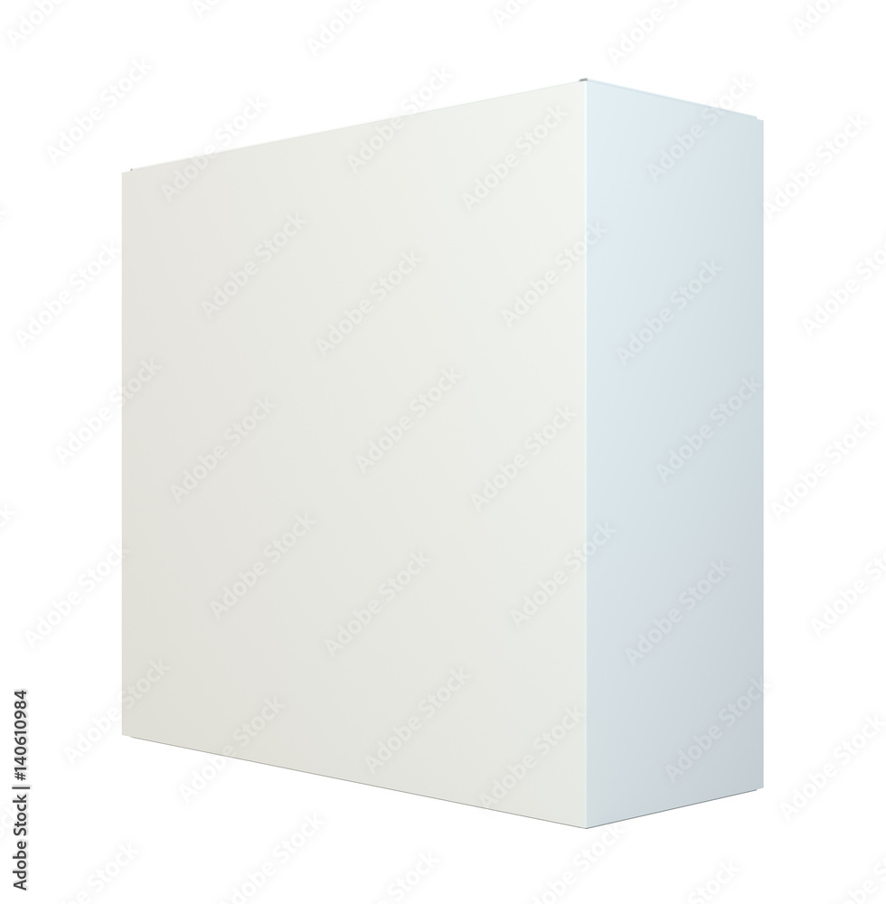 Package box on white background. 3d rendering Package box on white background. 3d rendering