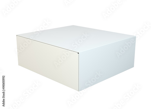 Package box on white background. 3d rendering © mirexon