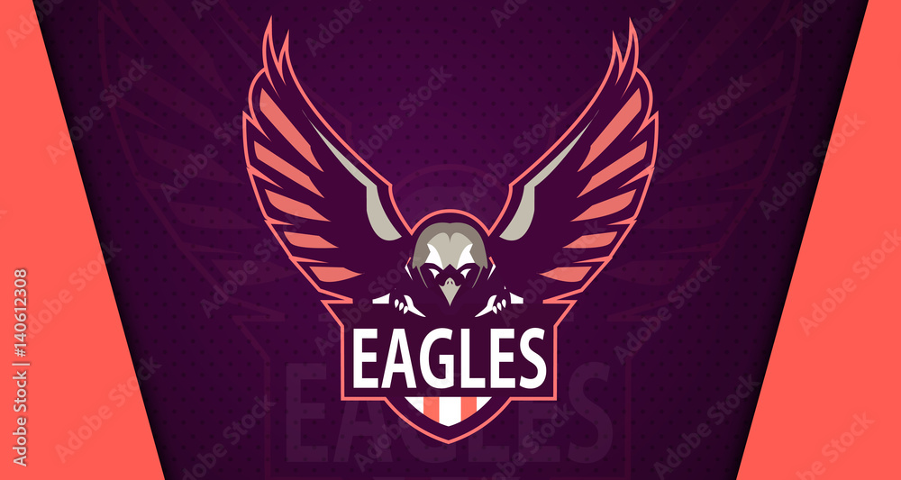 Eagle logo mascot for a team. Sport logo. Vector illustration. EPS10 ...