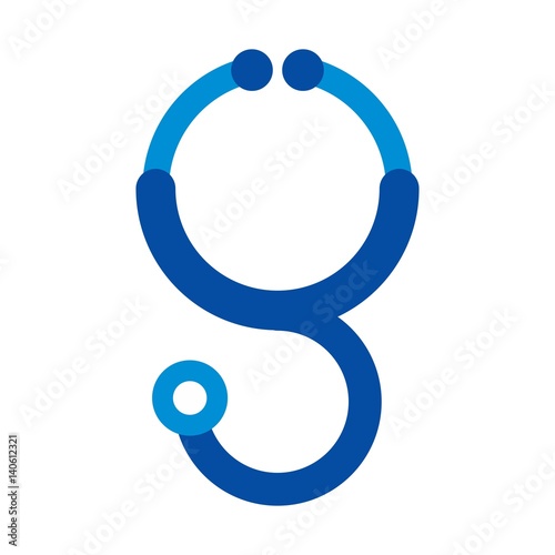 stethoscope logo vector.