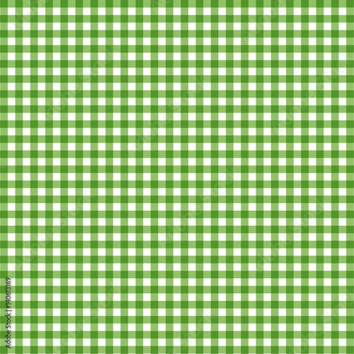 Vector gingham pattern in green background