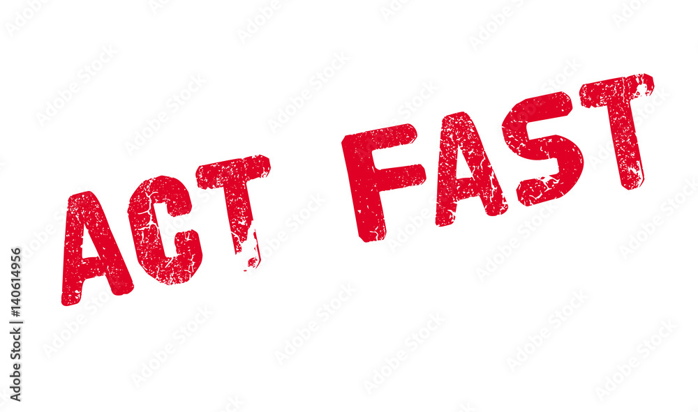 Act Fast rubber stamp. Grunge design with dust scratches. Effects can be easily removed for a clean, crisp look. Color is easily changed. Act Fast rubber stamp. Grunge design with dust scratches. Effects can be easily removed for a clean, crisp look. Color is easily changed.