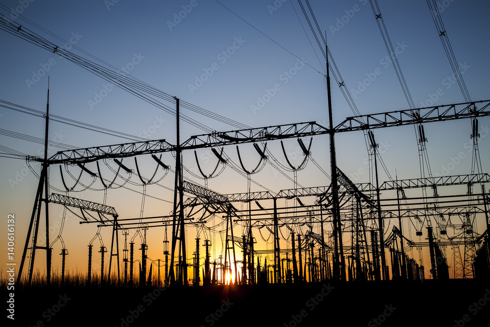 Substation in the evening