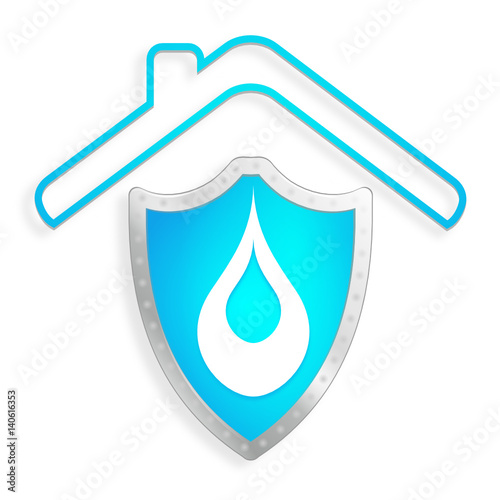 humidité maison bouclier bleu 