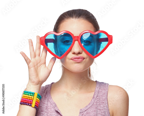 Beautiful young woman with ...