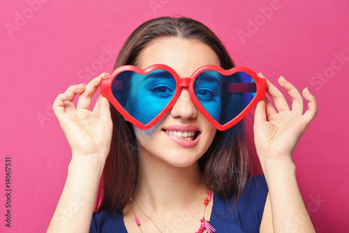 Beautiful young woman with ...