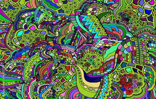 Abstract colored background from a variety of patterns.Vector