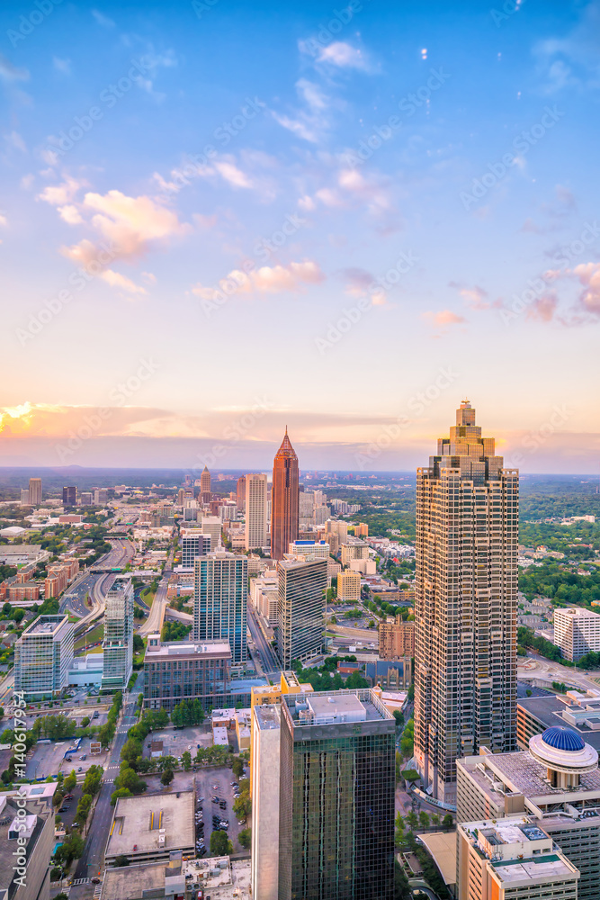 Obraz premium Skyline of Atlanta city