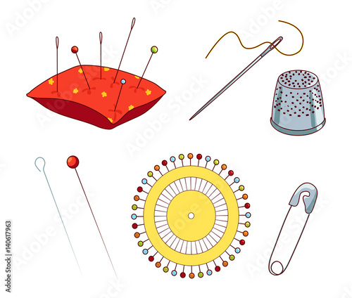 Sewing needles and pins