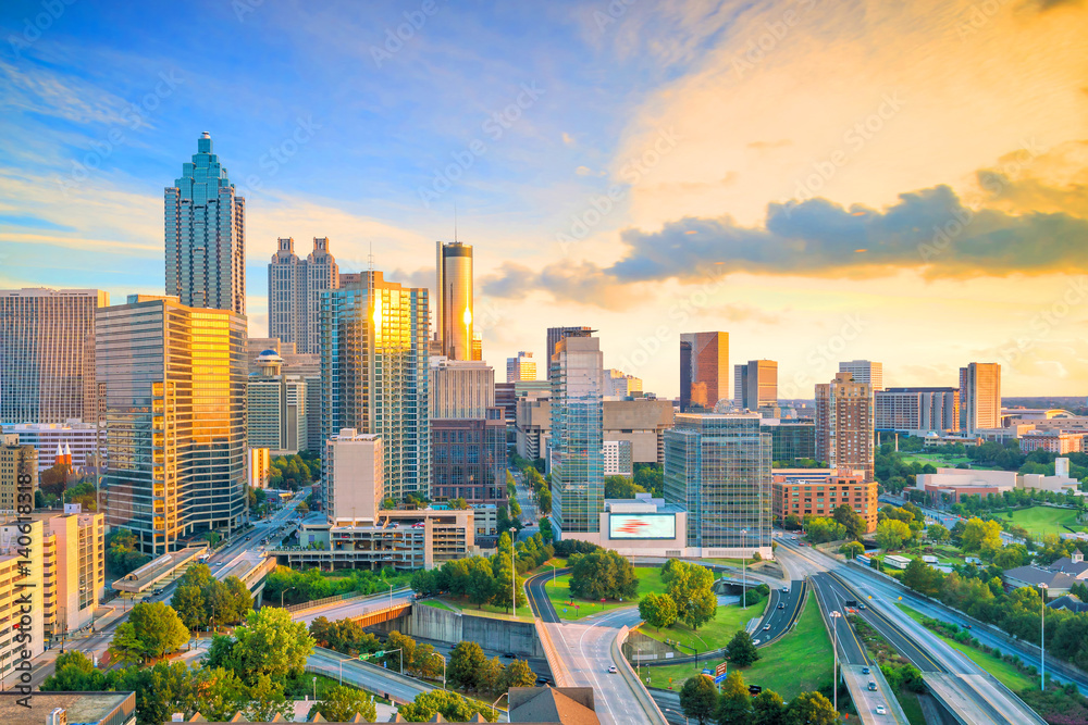 Obraz premium Skyline of Atlanta city