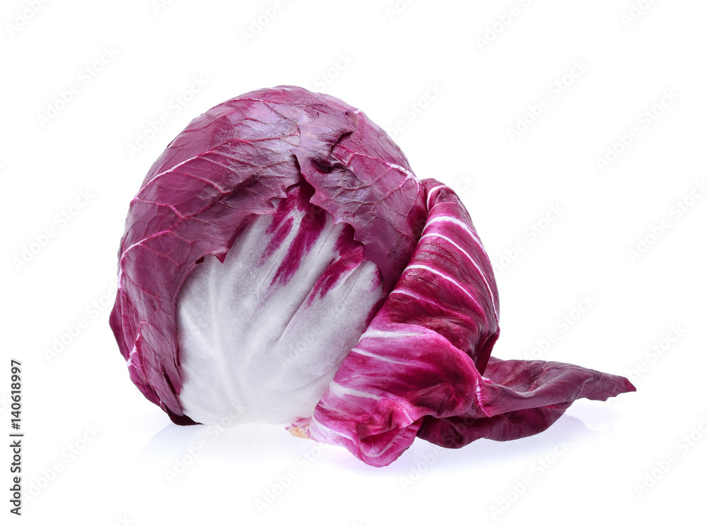 Radicchio, red salad isolated on white background Radicchio, red salad isolated on white background